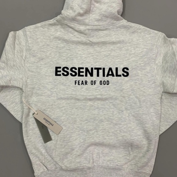 Fear Of God Essentials Light Oatmeal Hoodie Size Medium - Picture 2 of 4
